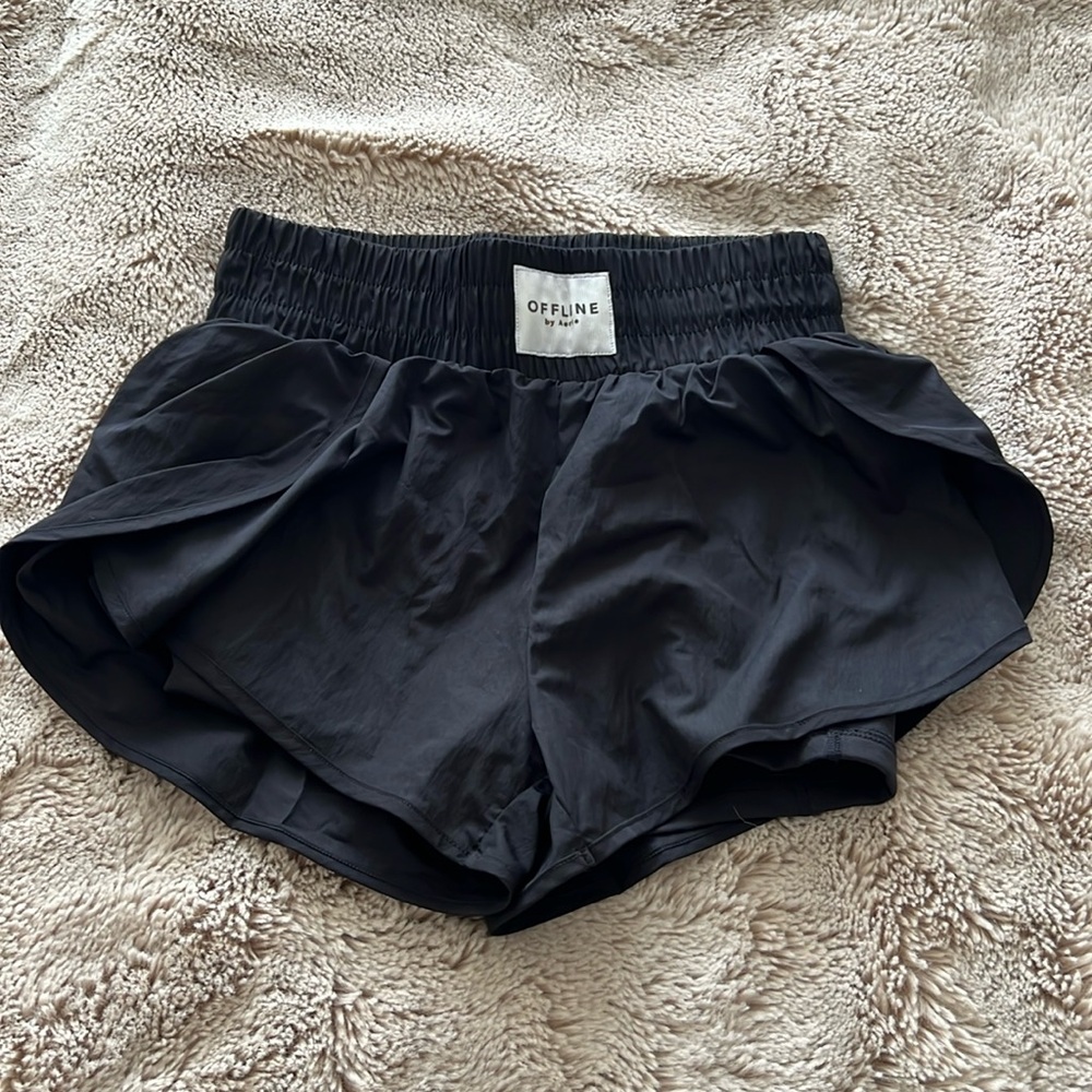 Aerie Black Running Shorts